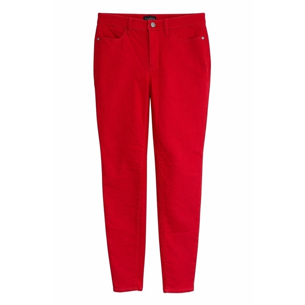 Talbots Red Jeggings Size 4 Stretch Skinny Pants 5 Pocket Preppy Classic